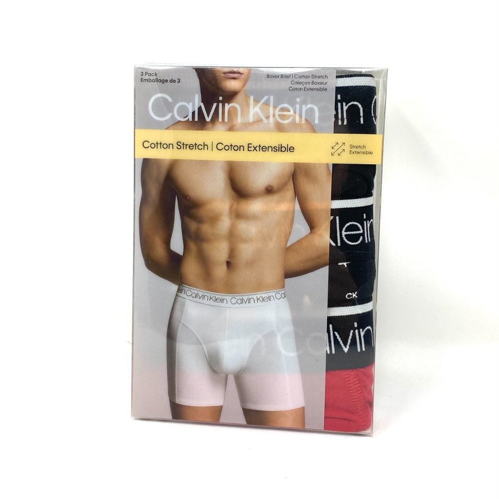 Calvin Klein 3 Pack Men's Size Underwear NP24220621 Cotton Stretch Boxer Briefs - Picture 6 of 7